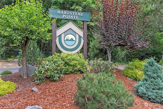 view of community sign