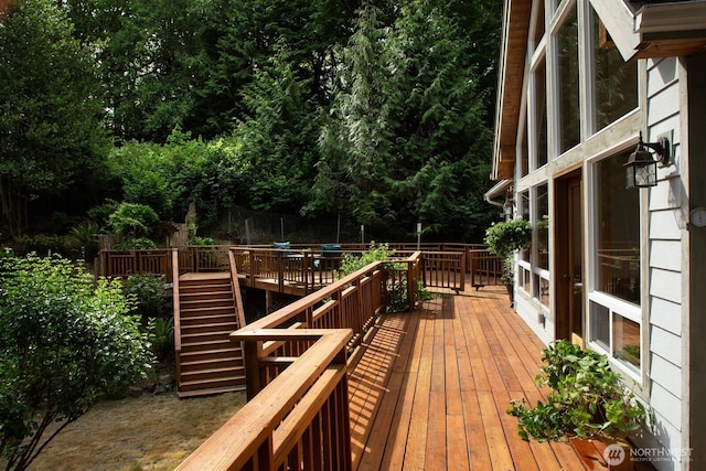 8917 SE Mcbreen Ln, Port Orchard, WA 98367 - deck featuring stairway
