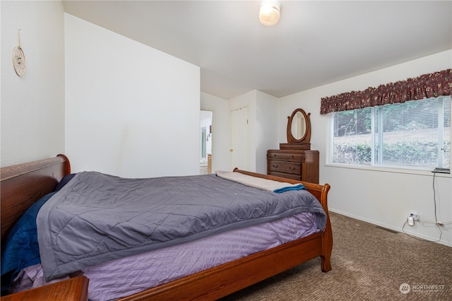 bedroom featuring carpet flooring