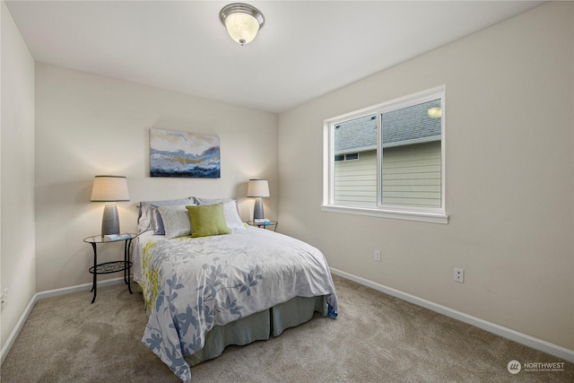 bedroom with carpet flooring