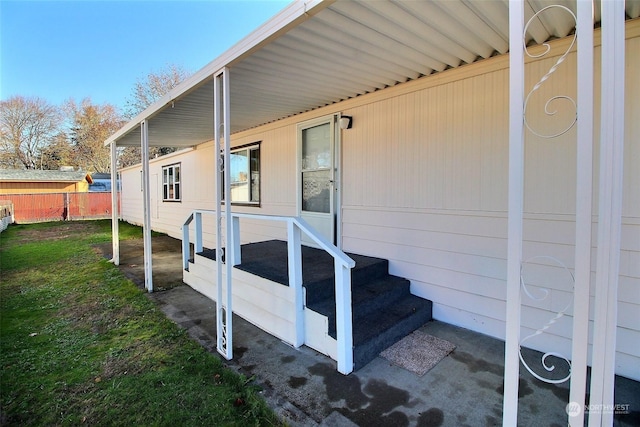 exterior space featuring a yard