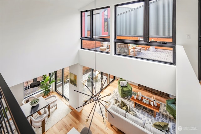 living room featuring hardwood / wood-style floors