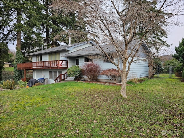 exterior space featuring a deck