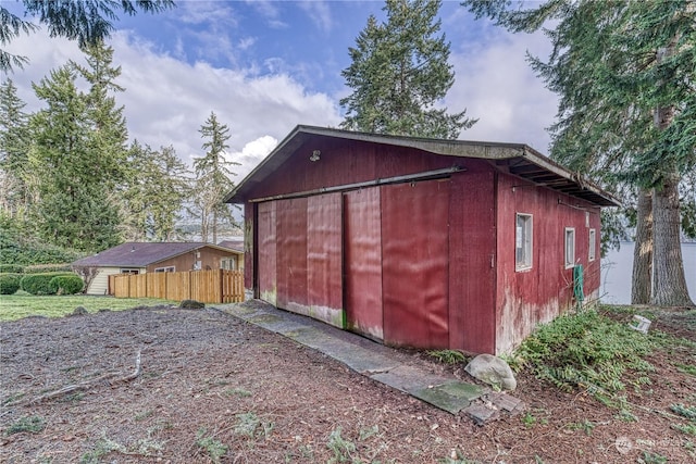 view of outbuilding