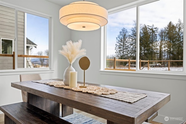 view of dining room