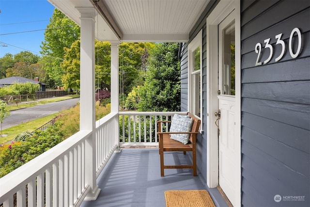 balcony with covered porch