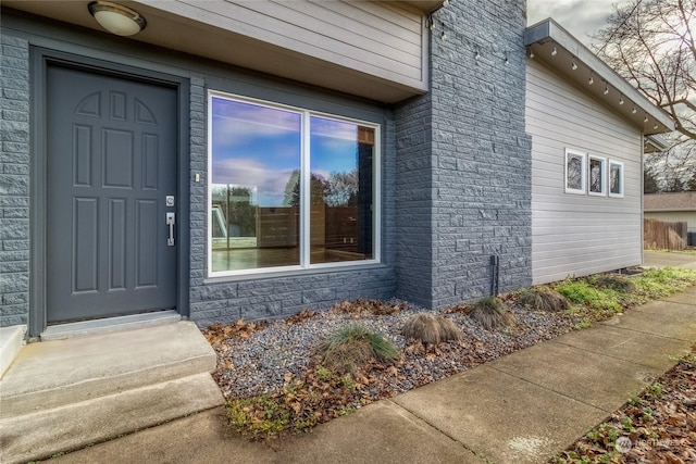 view of doorway to property