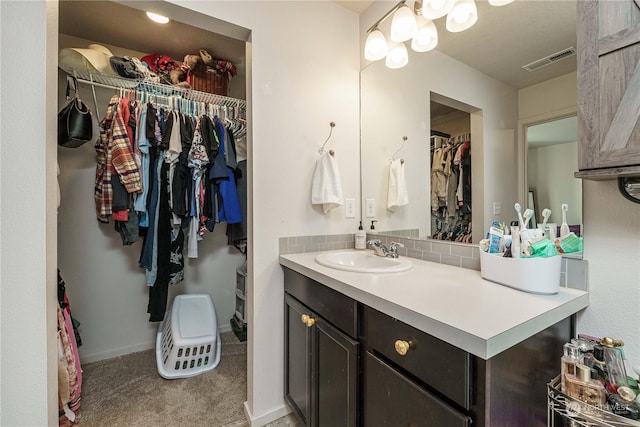 bathroom featuring vanity