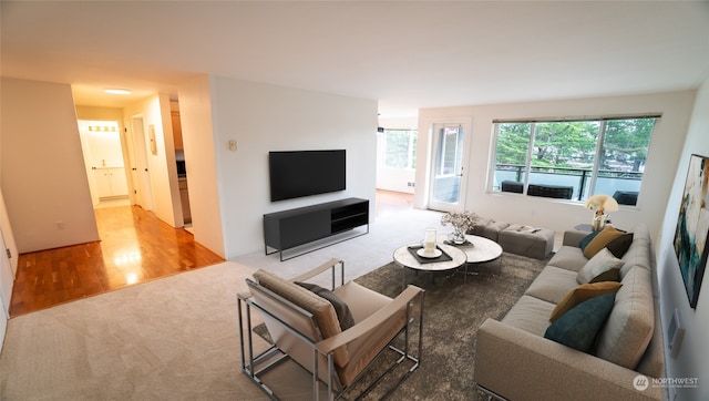 view of carpeted living room