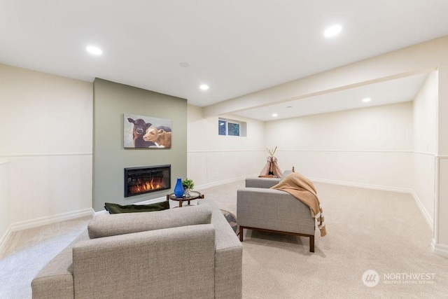 view of carpeted living room