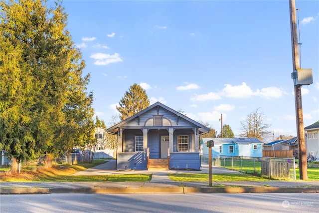 view of bungalow-style home