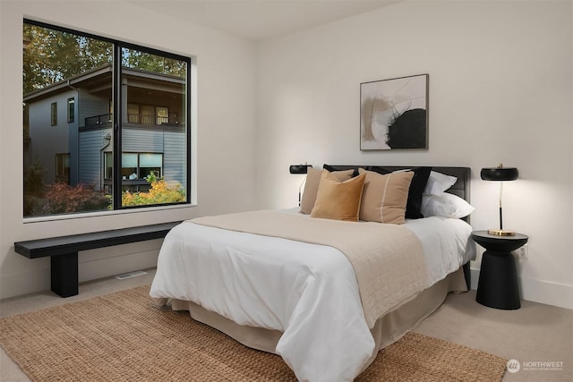 view of carpeted bedroom