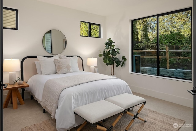 view of carpeted bedroom