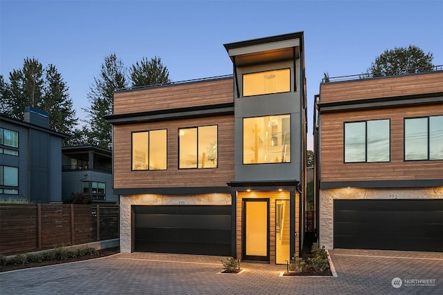 modern home with a garage