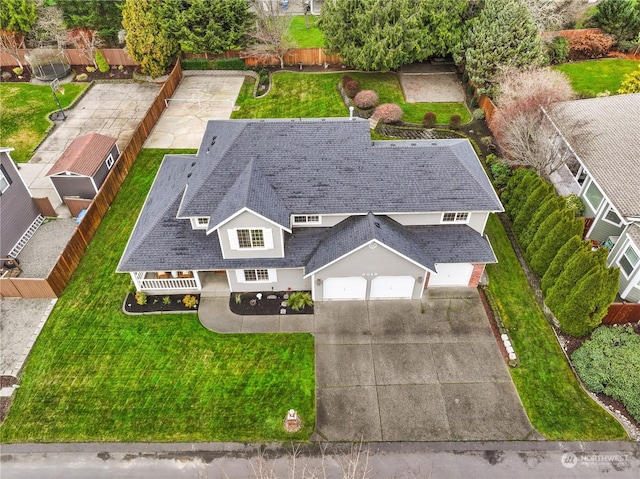 birds eye view of property