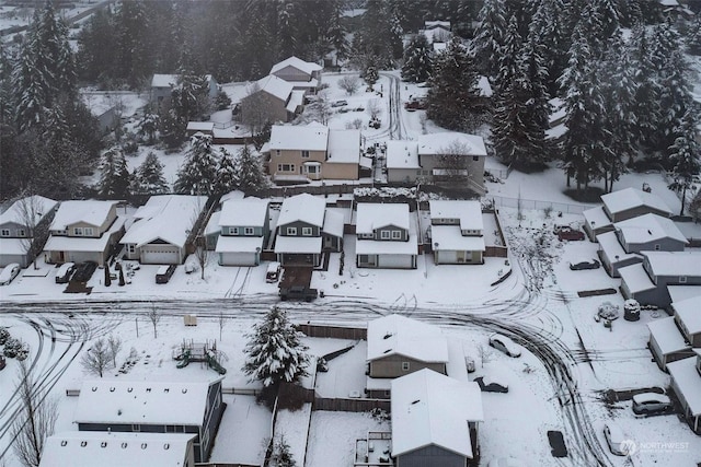 view of snowy aerial view