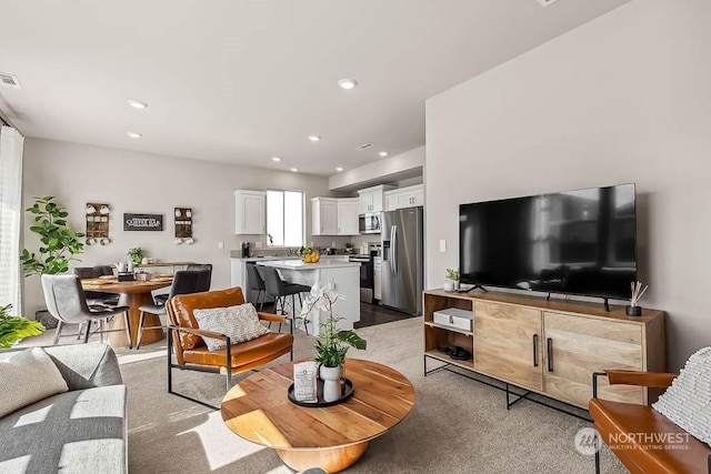 view of carpeted living room