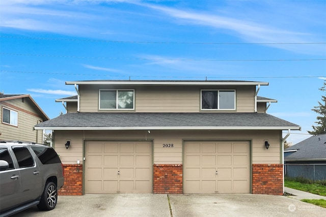 view of property with a garage