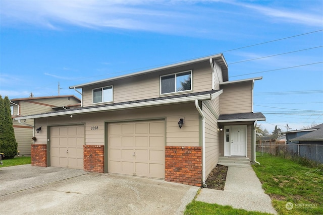 front facade featuring a garage