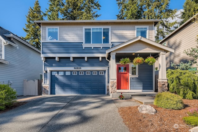 view of front of house featuring a garage