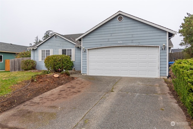 ranch-style house with a garage