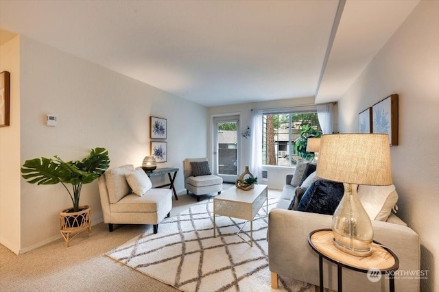 view of carpeted living room