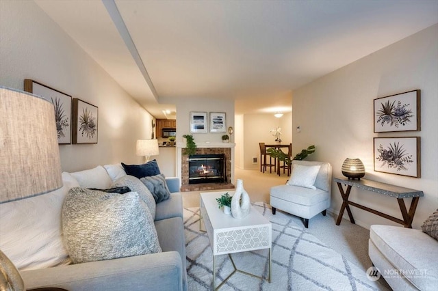 view of carpeted living room