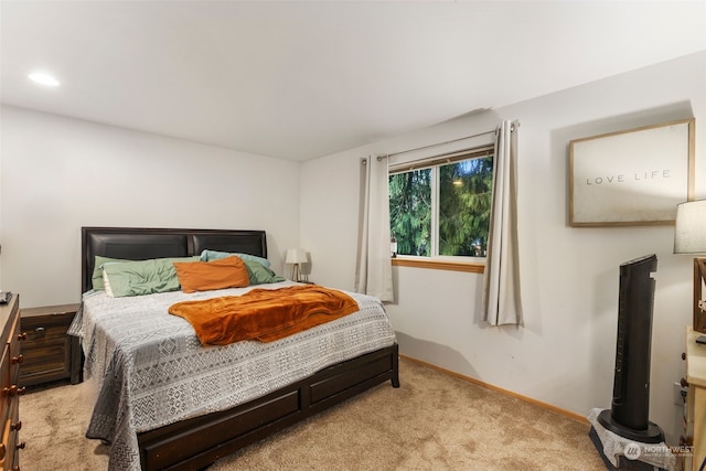 view of carpeted bedroom