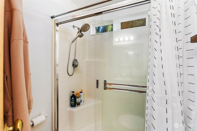 bathroom with walk in shower