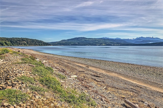 property view of water featuring a mountain view