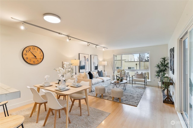 living room featuring light hardwood / wood-style floors