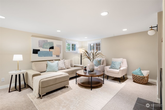 view of carpeted living room