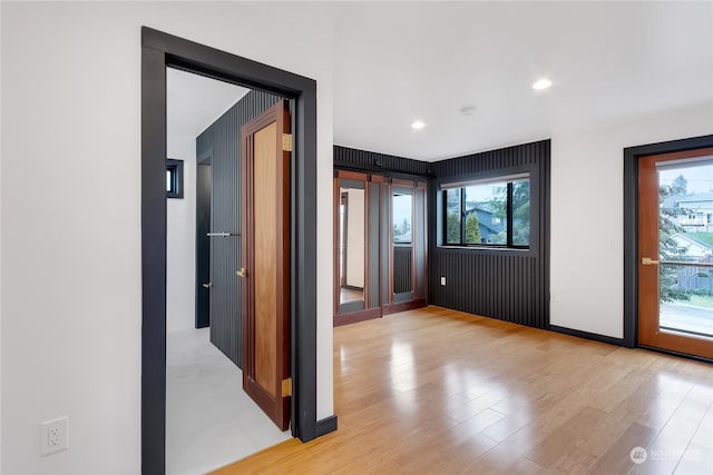 interior space with light wood-type flooring