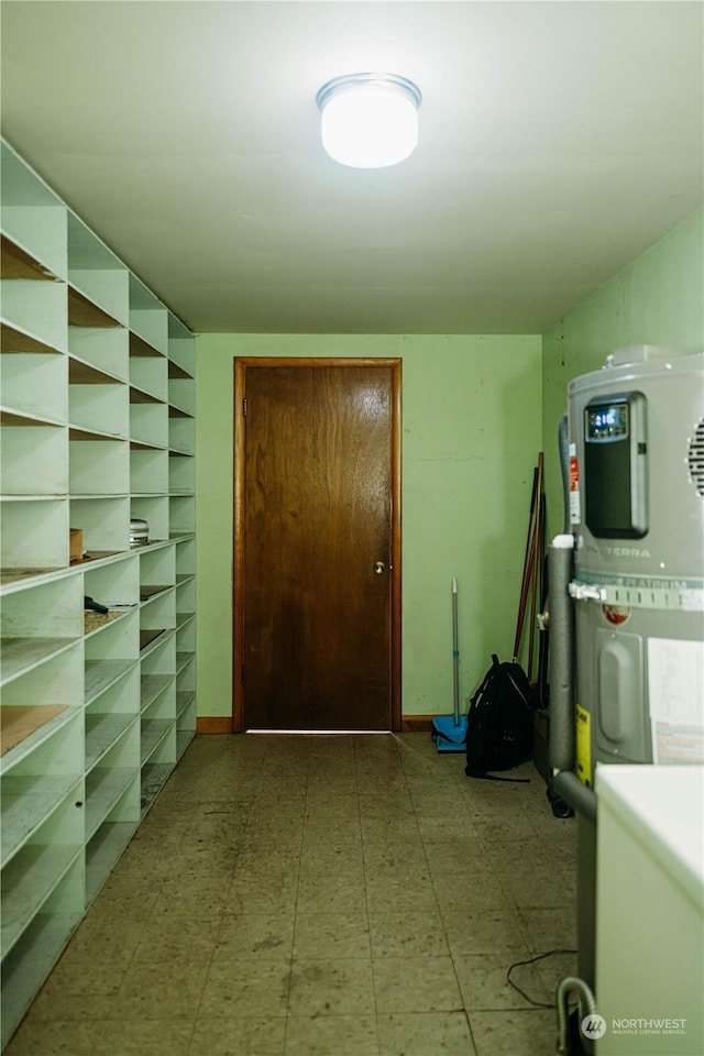 interior space featuring water heater