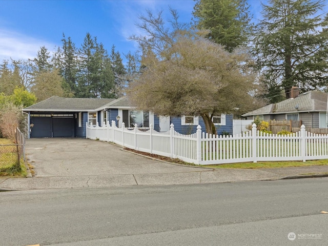 view of front of home with a carport