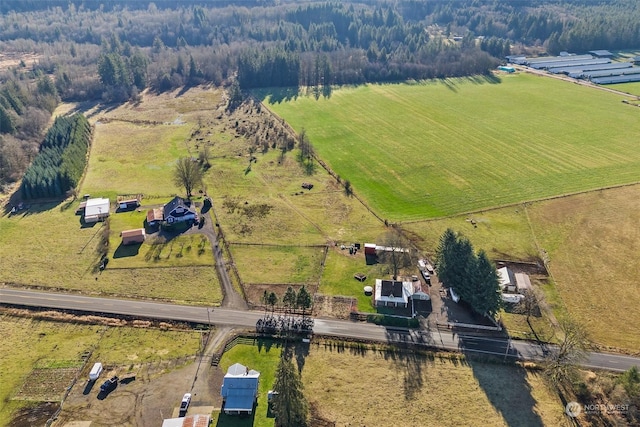 bird's eye view with a rural view