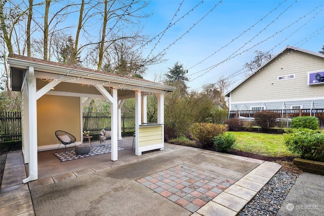 view of patio with a gazebo