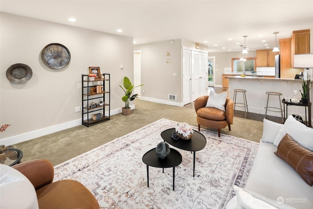 view of carpeted living room