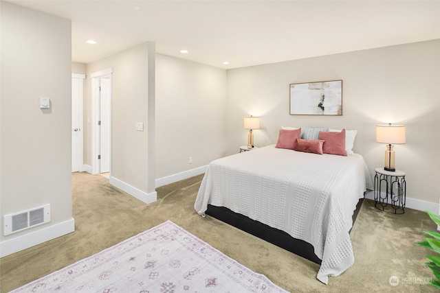 view of carpeted bedroom