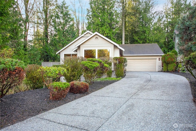 view of front facade featuring a garage