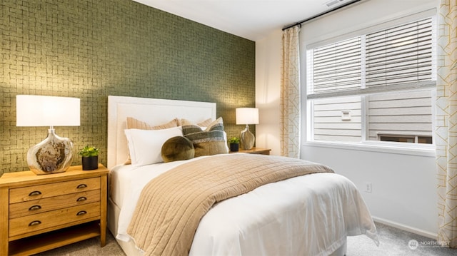 view of carpeted bedroom