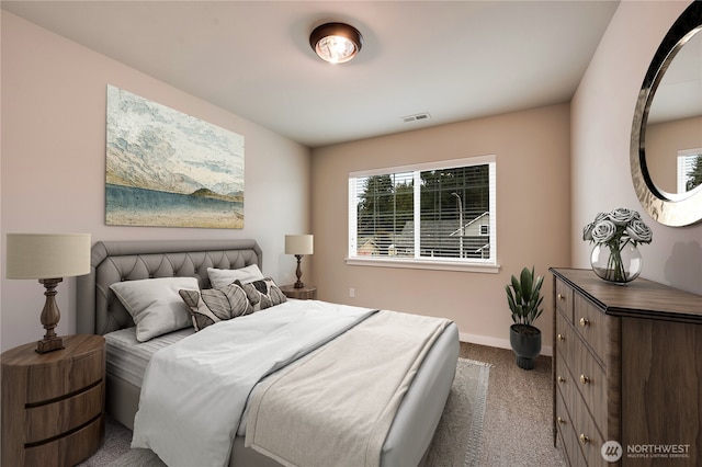 view of carpeted bedroom