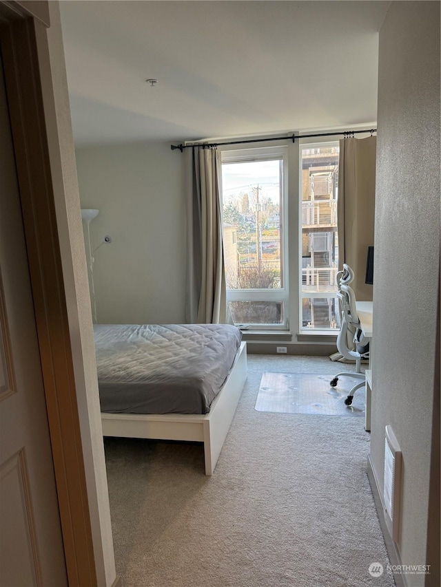 view of carpeted bedroom