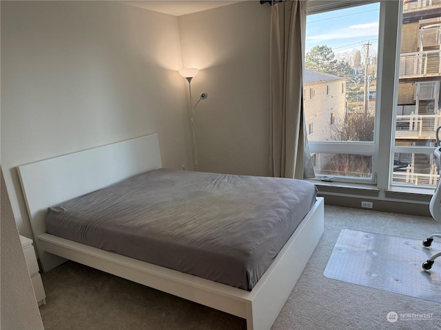 bedroom featuring carpet flooring