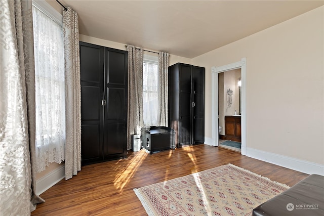 entrance foyer with hardwood / wood-style flooring