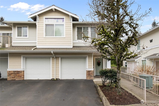 view of property with a garage