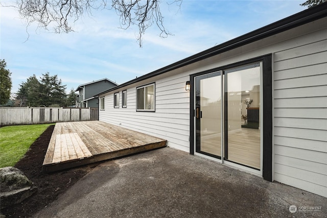 exterior space featuring a patio and a yard