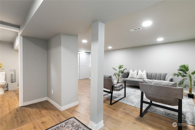 interior space featuring light hardwood / wood-style flooring