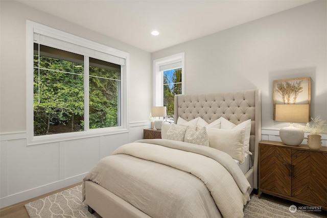 bedroom featuring wood-type flooring