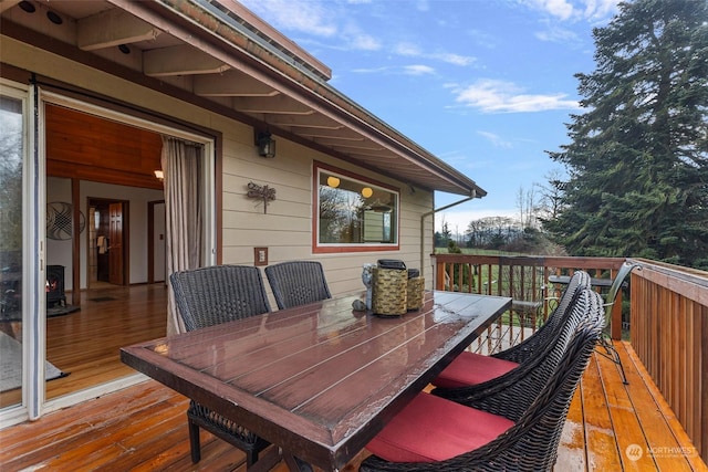 view of wooden terrace